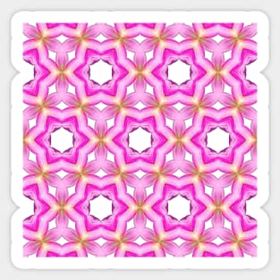 Pink Yellow Dahlia Pattern Pattern Number 4 Sticker